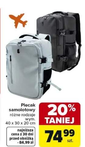 Plecak samolotowy różne rodzaje