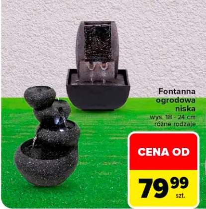 Fontanna ogrodowa niska wys. 18-24cm różne rodzaje