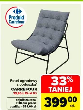 Fotel ogrodowy z poduszką