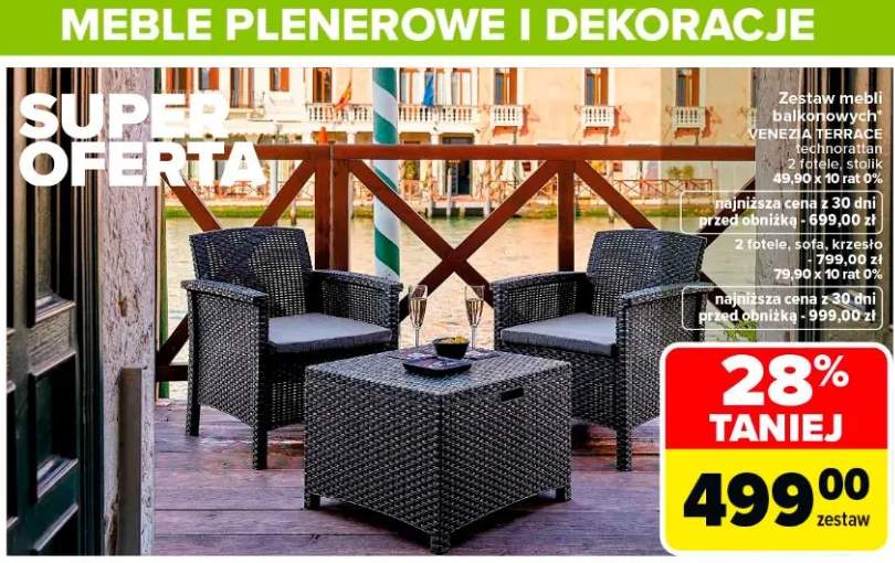Zestaw mebli balkonowych Venezia Terrace