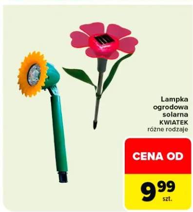 Lampka ogrodowa solarna kwiatek różne rodzaje