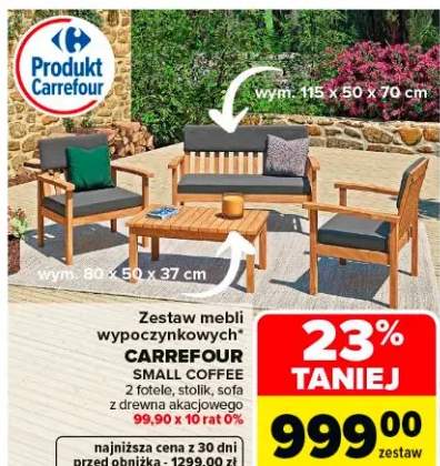 Zestaw mebli wypoczynkowych Carrefour Small Coffee