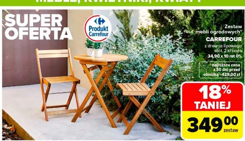 Zestaw mebli ogrodowych Carrefour