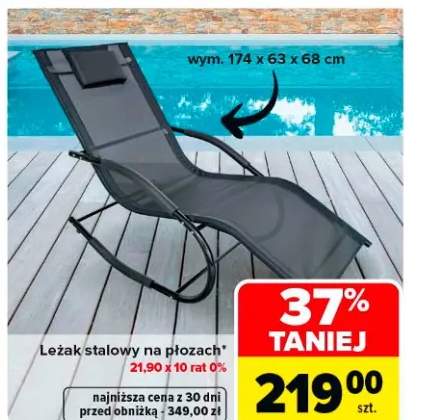 Leżak stalowy na płozach