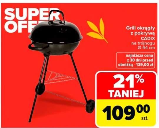 Grill okrągły z pokrywą