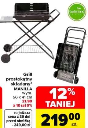 Grill prostokątny składany