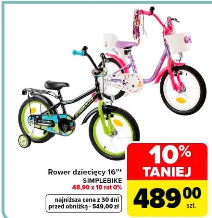 Rower dziecięcy 16" Simplebike