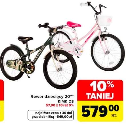 Rower dziecięcy 20" Kimkids