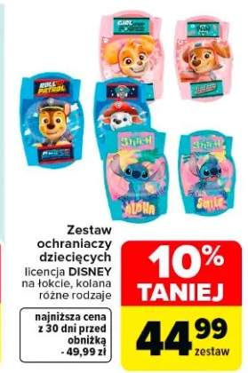 Zestaw ochroniaczy dziecięcych licencja Disney na łokcie, kolana różne rodzaje