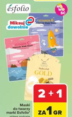 Maski do twarzy Esfolio różne rodzaje