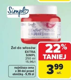 Żel do włosów Extra Simpl
