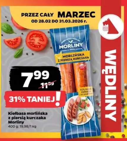Kiełbasa morlińska z piersią kurczaka