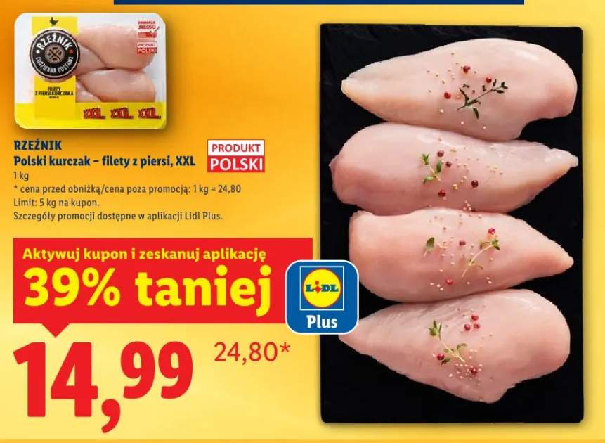 Kurczak – filety z piersi, XXL