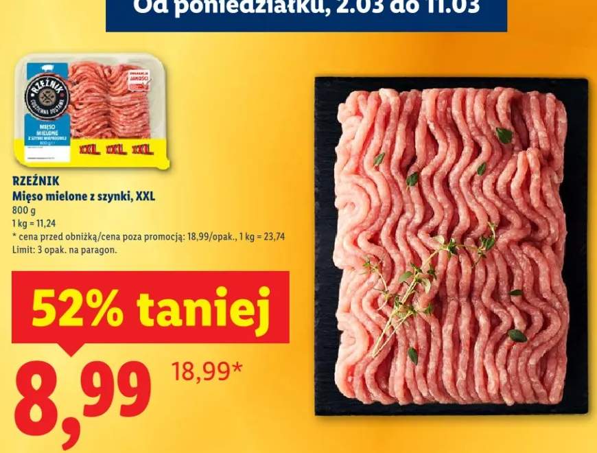 Mięso mielone z szynki, XXL