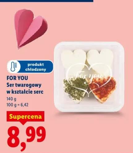 Ser twarogowy w kształcie serc
