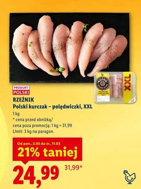 Kurczak - polędwiczki, XXL