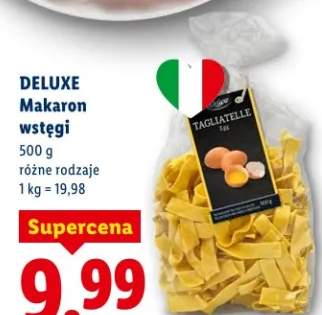 Makaron wstęgi różne rodzaje