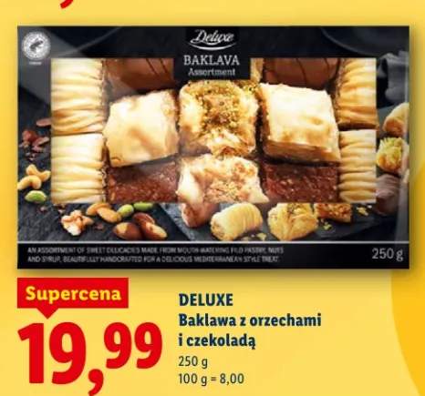 Baklava z orzechami i czekoladą