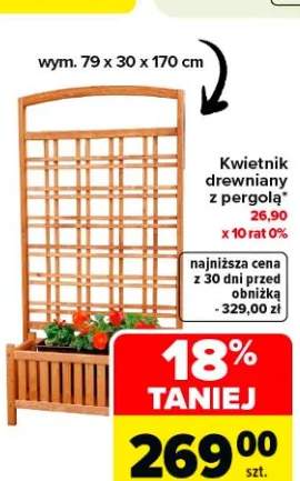 Kwietnik drewniany z pergolą