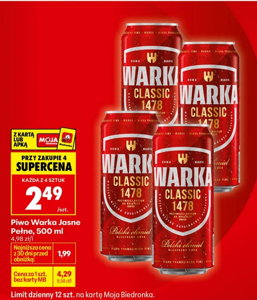 Piwo Classic 1478 jasne pełne