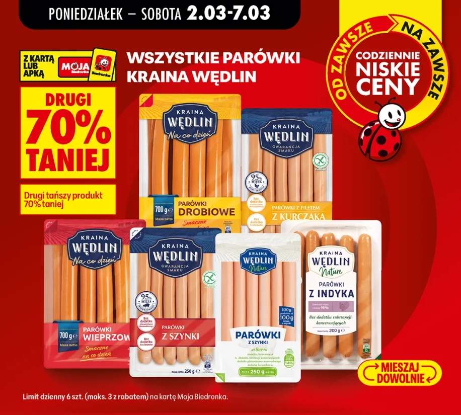 Parówki drobiowe smaczne