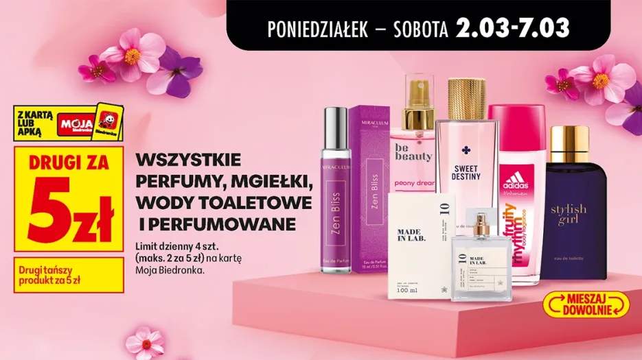 Perfumy, mgiełki, wody toaletowe i perfumowane różne rodzaje
