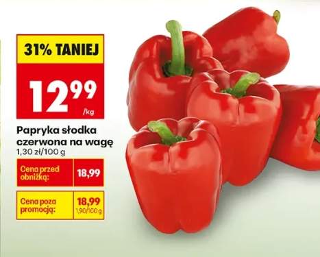 Papryka słodka czerwona na wagę