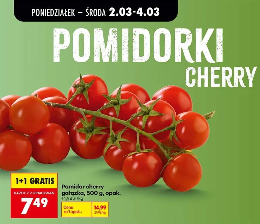 Pomidor cherry gałązka