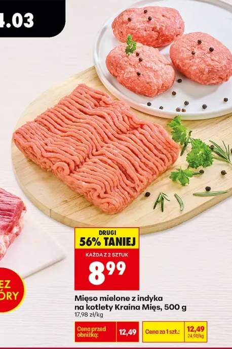 Mięso mielone z indyka na kotlety