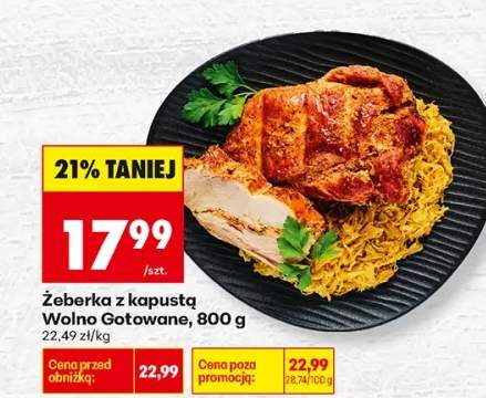 Żeberka z kapustą wolno gotowane