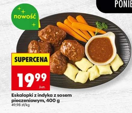 Eskalopki z indyka z sosem pieczeniowym