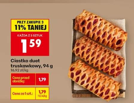 Ciastko duet truskawkowy