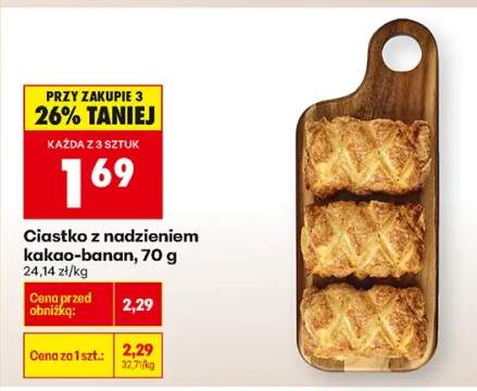 Ciastko z nadzieniem kakao-banan