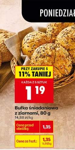 Bułka śniadaniowa z ziarnami