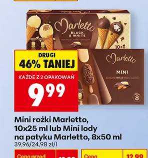 Lody mini rożki Marletto lub lody mini na patyku Marletto