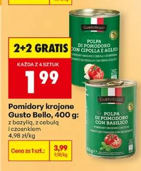 Polpa di pomodoro con cipolla e aglio - pomidory krojone z bazylią, z cebulą i czosnkiem