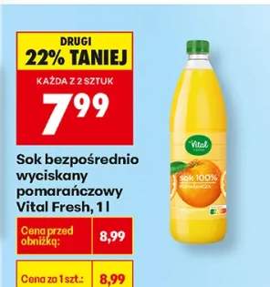 Sok bezpośrednio wyciskany pomarańczowy