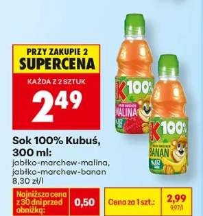 Sok 100% jabłko-marchew-malina