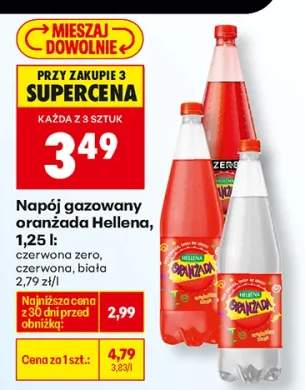 Napój gazowany oranżada czerwona zero