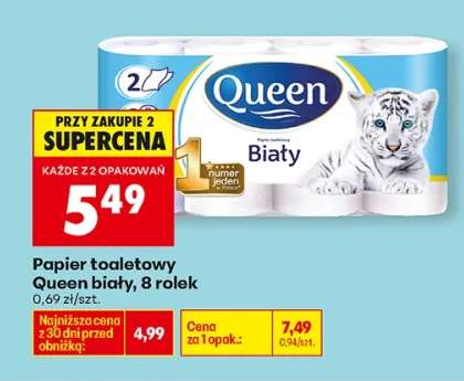 Papier toaletowy biały, 8 rolek