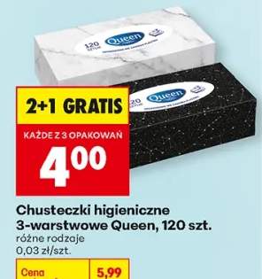 Chusteczki higieniczne 3-warstwowe różne rodzaje