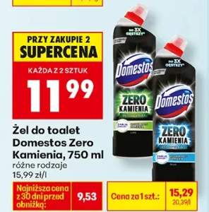 Żel do toalet Zero Kamienia różne rodzaje