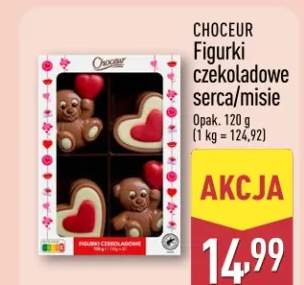 Figurki czekoladowe serca/misie
