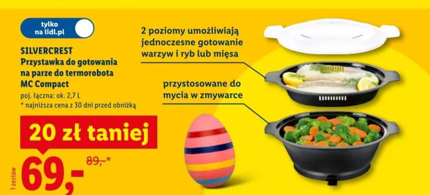 Przystawka do gotowania na parze do termorobota MC Compact