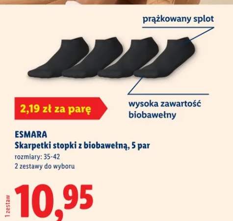 Skarpetki stopki z biobawełną, 5 par