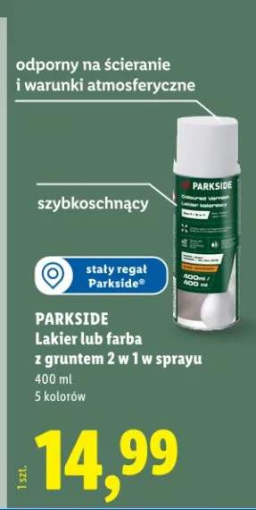 Lakier lub farba z gruntem 2 w 1 w sprayu