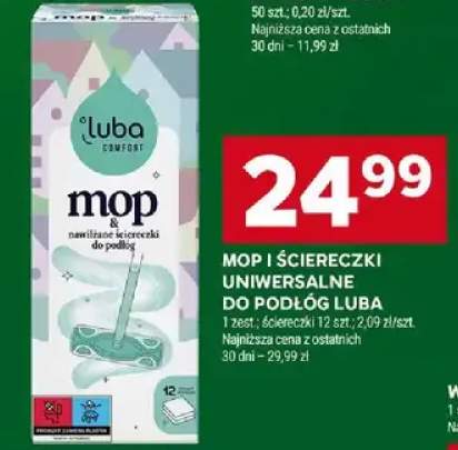 Mop i ściereczki uniwersalne do podłóg