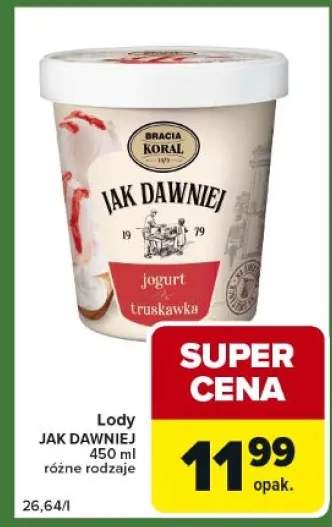 Lody jogurt truskawka