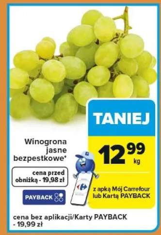 Winogrona jasne bezpestkowe