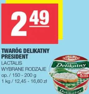 Twaróg delikatny President Lactalis wybrane rodzaje